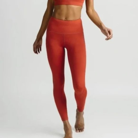 ZYIA Pants - Zyia Active Burnt Orange Side Pocket Leggings